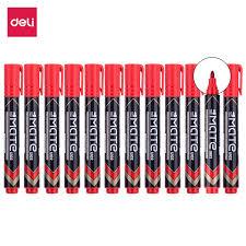 DELI PERMANENT MARKER RED 10240