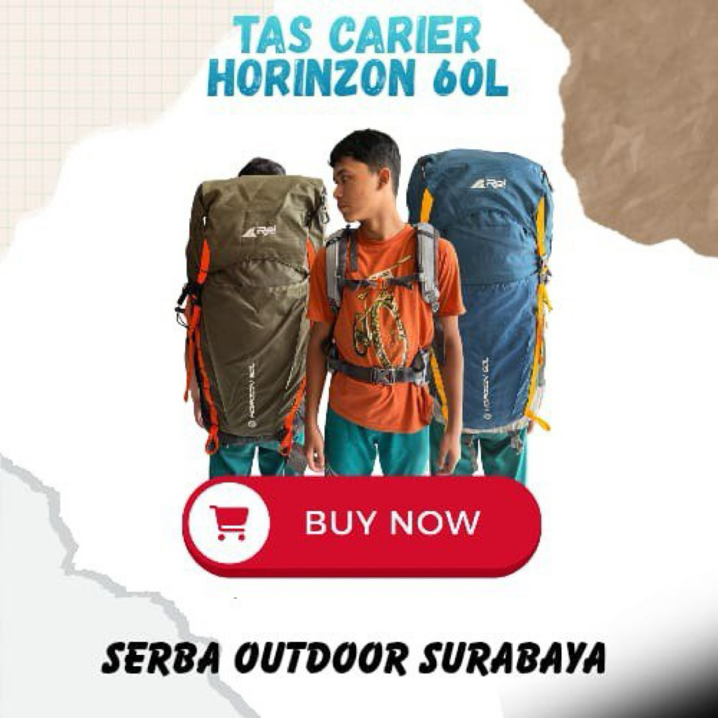 Tas Carrier Outdoor Camping Rei Horizon Kapasitas 60 Liter