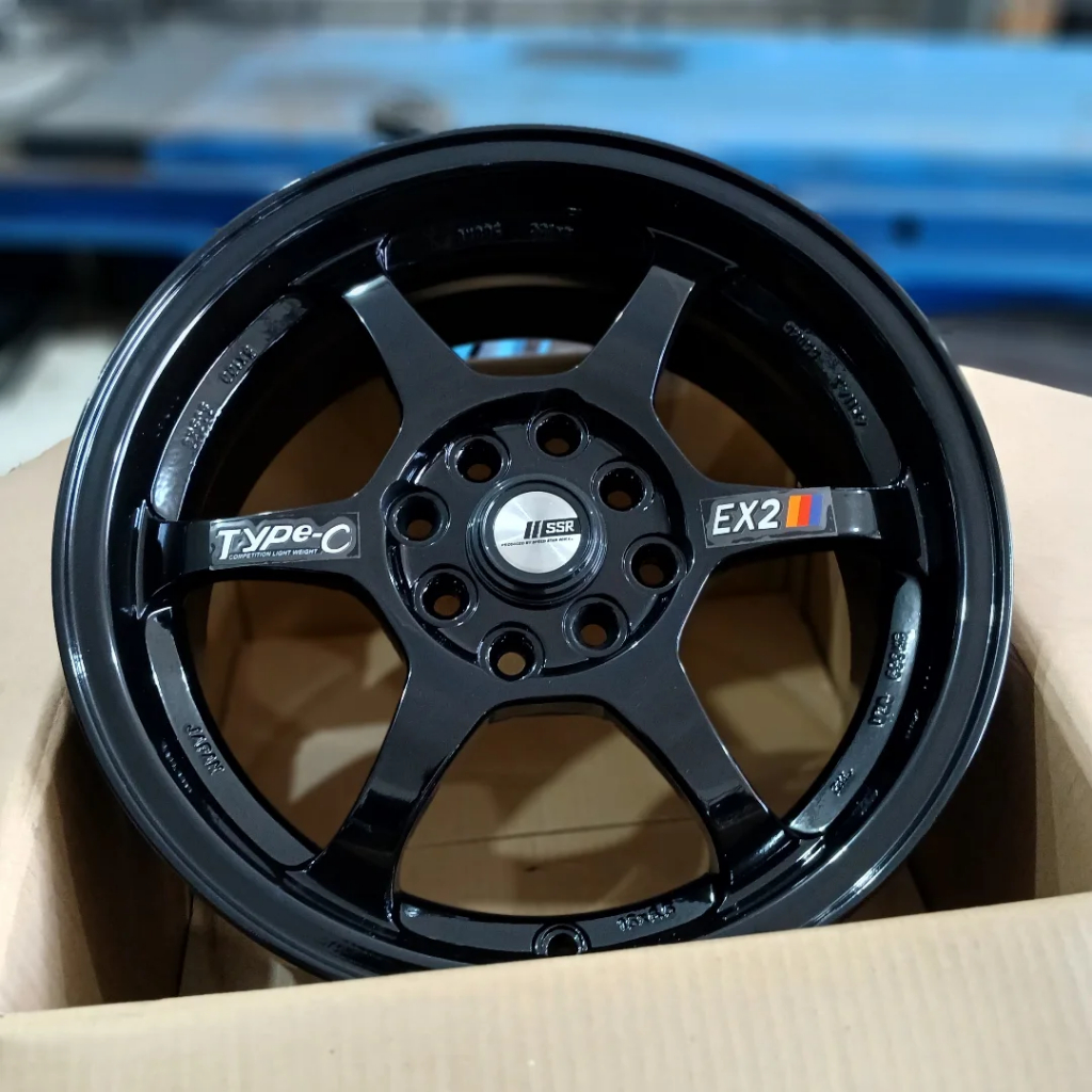 VELG MOBIL SSR TYPE C RING 15 H4X100-114,3 WARNA BLACK GLOSSY