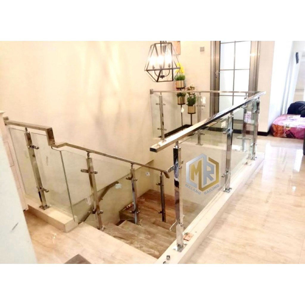 Railing Tangga Kaca Full Stainless Minimalis
