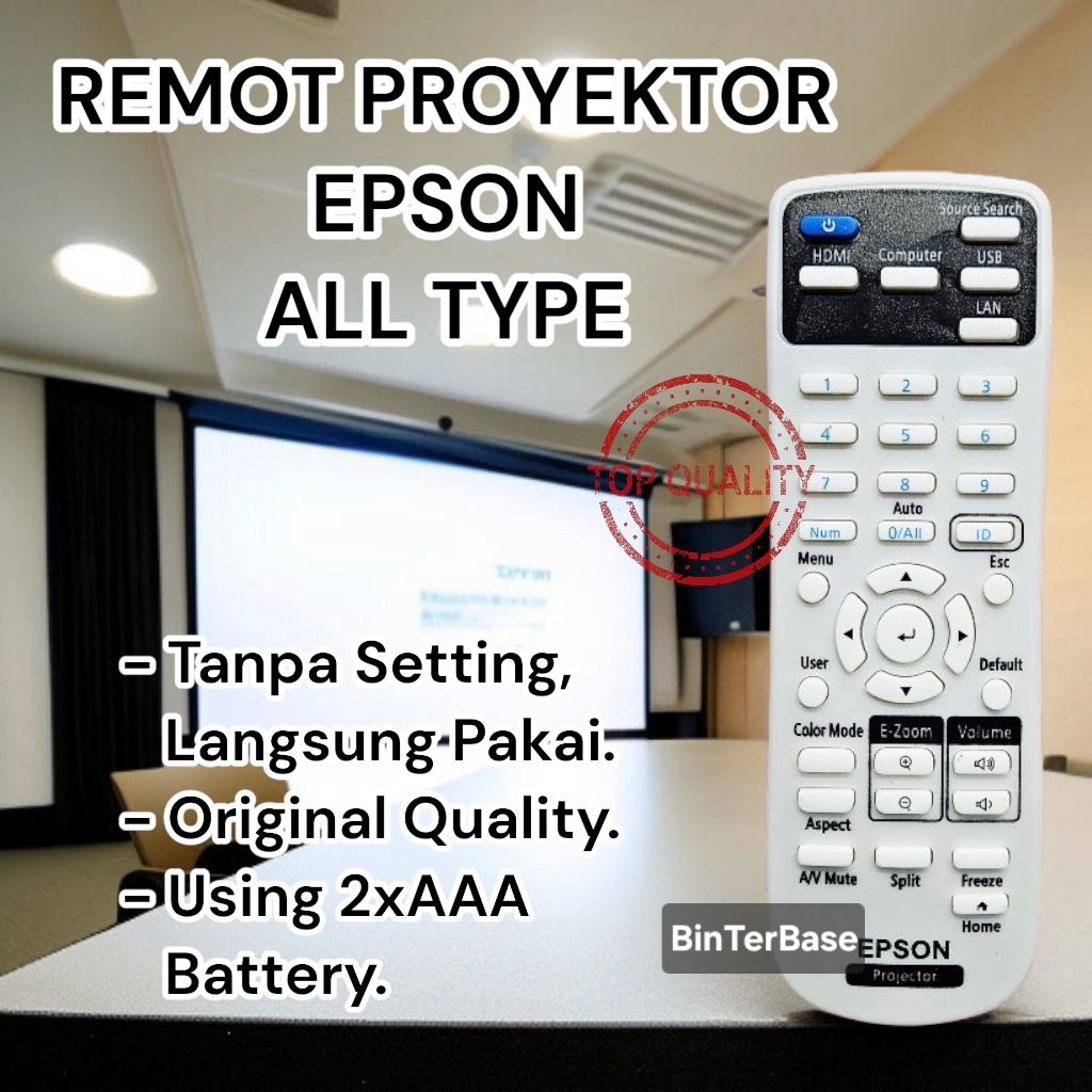 Remote remot TV Proyektor Epson Projector EPSON all Series Pengganti Original Quality