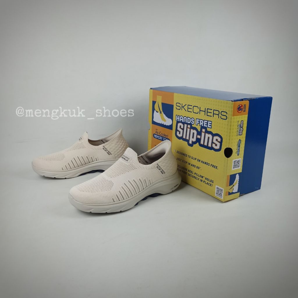 Sneakers Skechers Go Walk 7 - CONFORMITY NATURAL BNIB Original - SEPATU SLIP ON PRIA size 42 42.5 43
