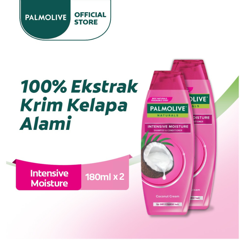 Palmolive Naturals Shampoo & Conditioner Intensive Moisture 180ml - Shampo Kondisioner (2pcs)