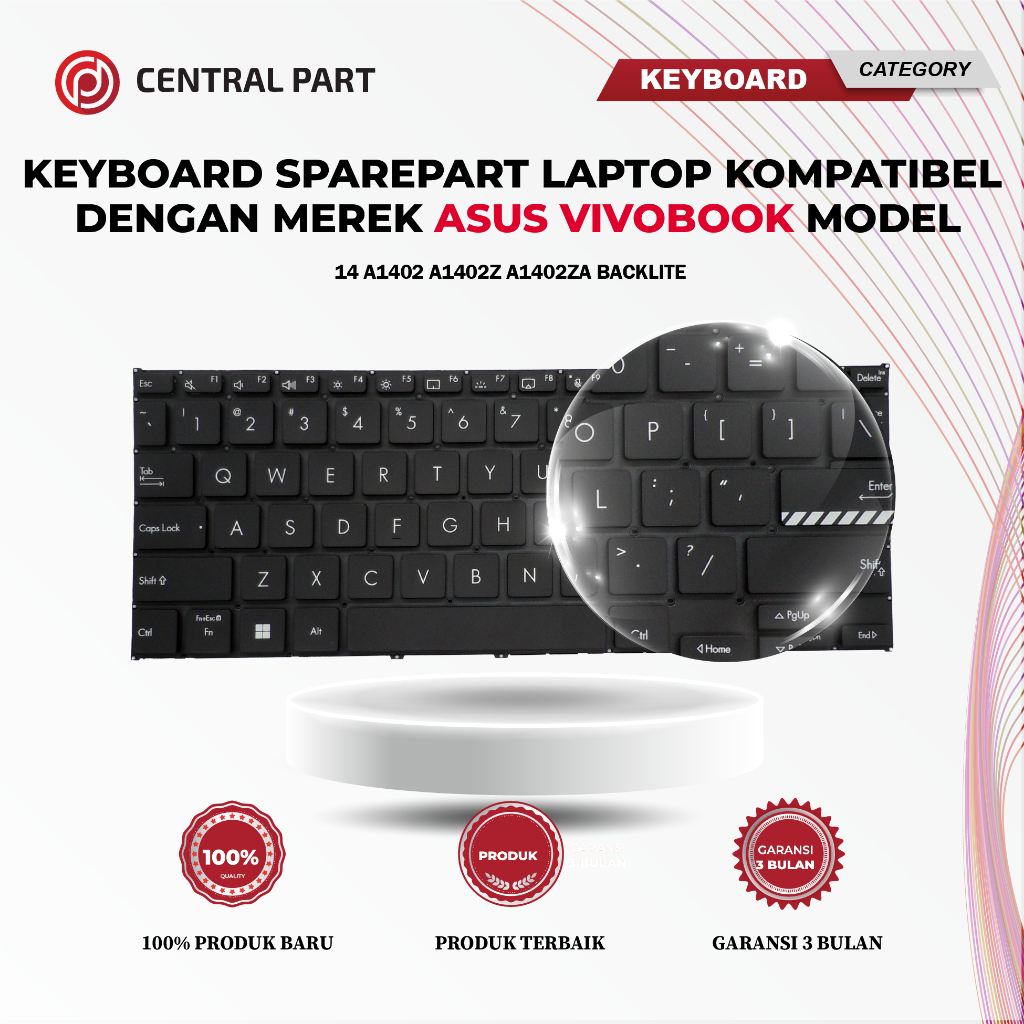 Keyboard Asus Vivobook 14 A1402 A1402z A1402za Backlite