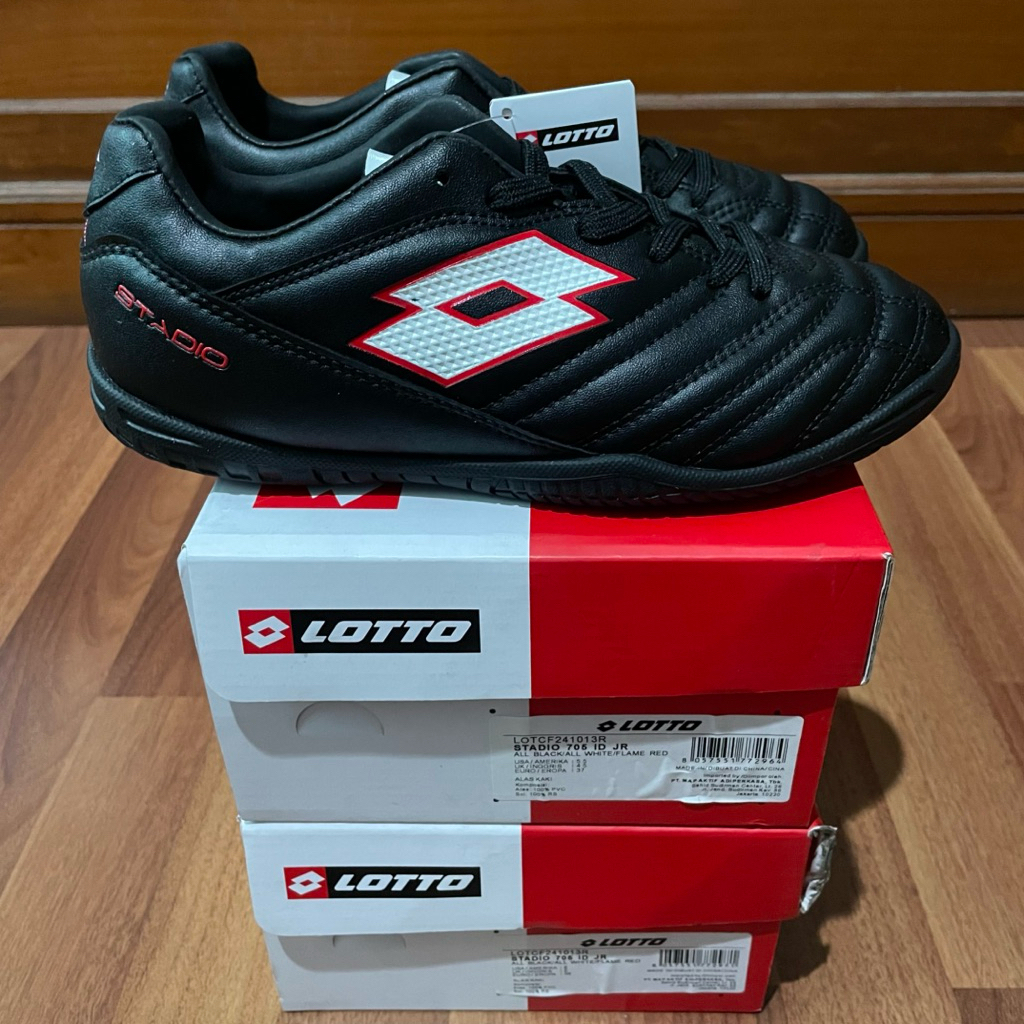 Lotto Futsal Stadio Jr Original PT MAP | Sepatu Anak Kids Olahraga Sepak Bola Football