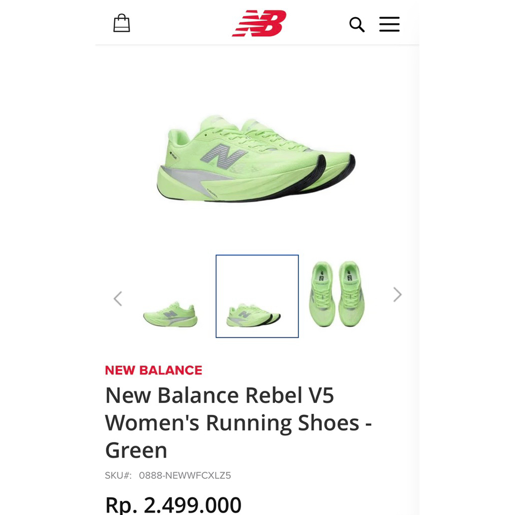 Preloved Sepatu Running Lari Wanita New Balance Rebel V5