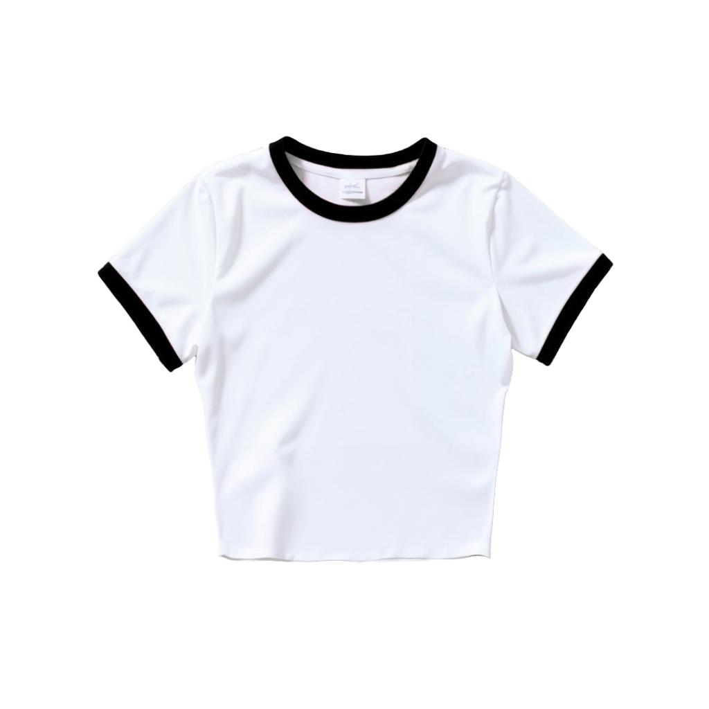 Croptop Ringer Polos/ Baby Tee / Crop Top / Kaos wanita