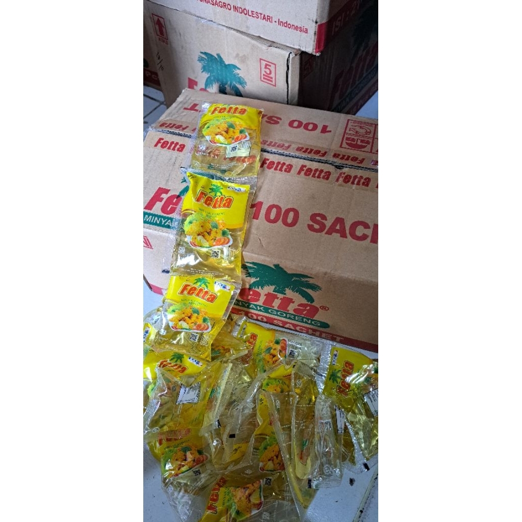 MINYAK GORENG FETTA SACHET / RENCENG 40ml 100 sachet