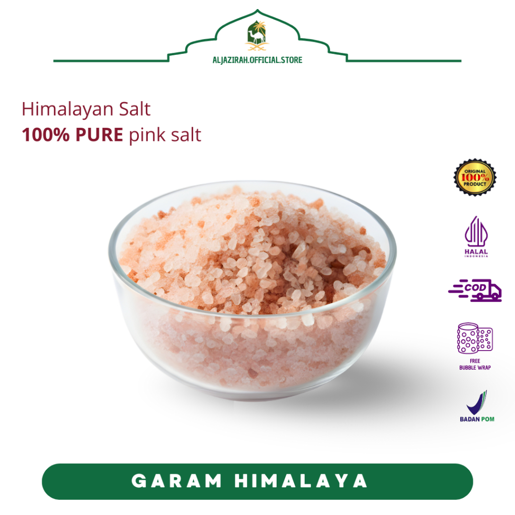 GARAM HIMALAYA | GARAM MURNI PEGUNUNGAN HIMALAYA | GARAM RENDAH SODIUM HIMALAYA