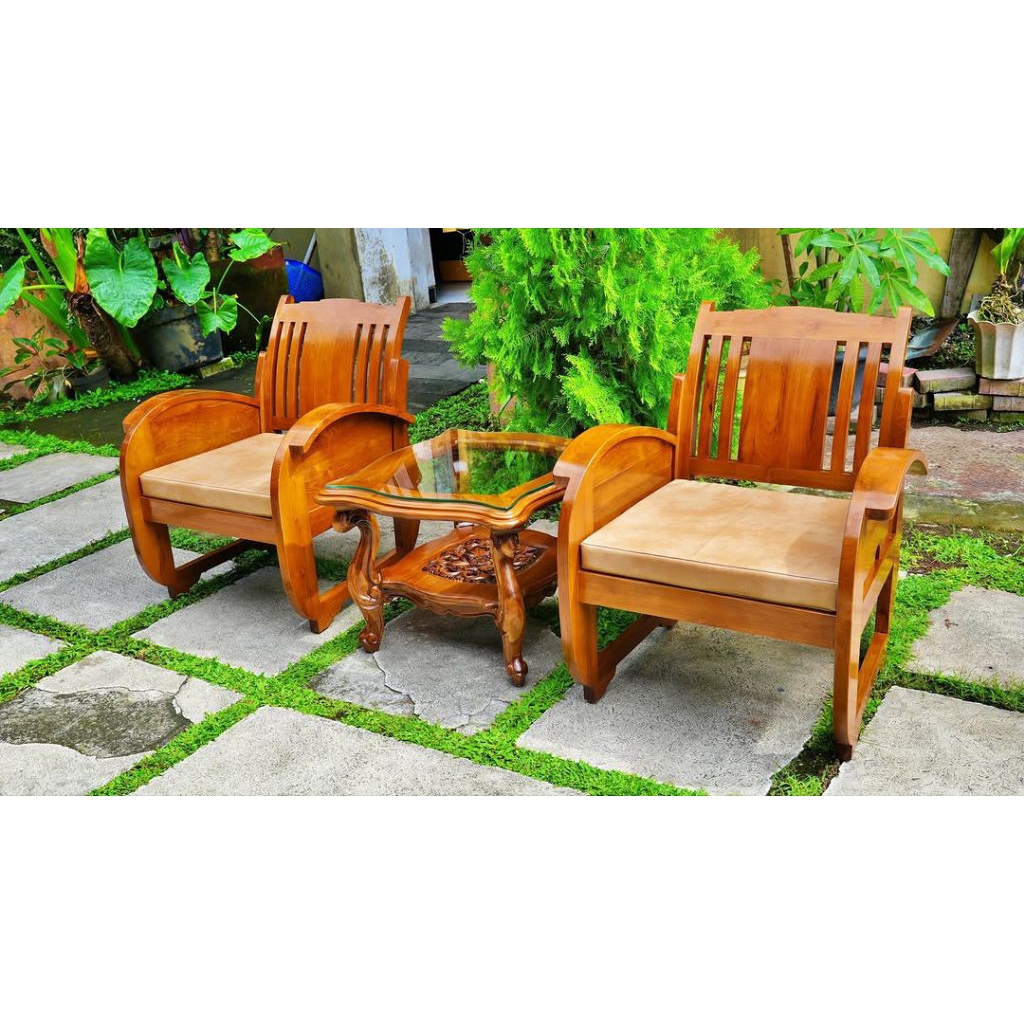 kursi teras kayu jati, kursi teras kayu jati model clasic
