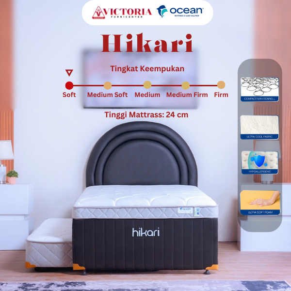 Ocean Hikari 120x200 120 x 200 2in1 Springbed Spring Bed Termurah