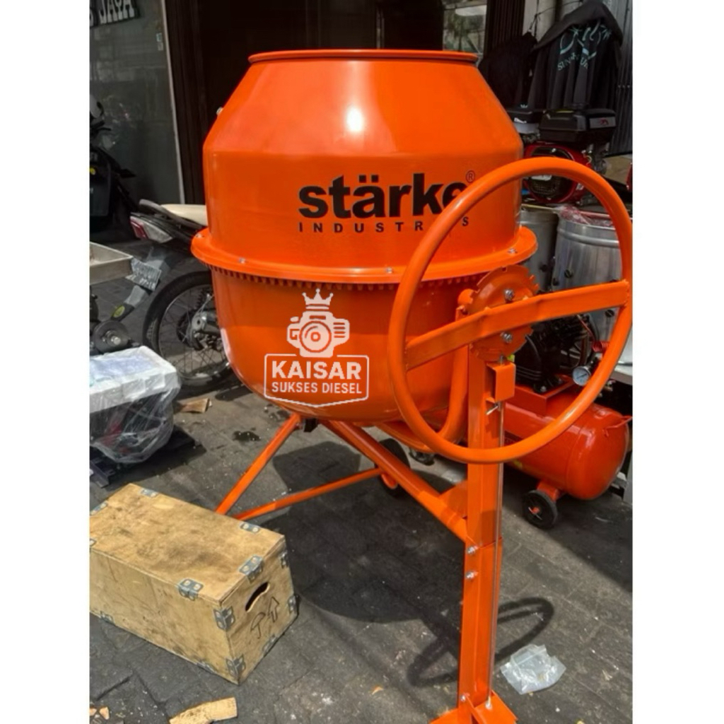 Mesin Pengaduk Semen / Molen Starke Elektrik Listrik Concrete Mixer Molen Listrik 200L