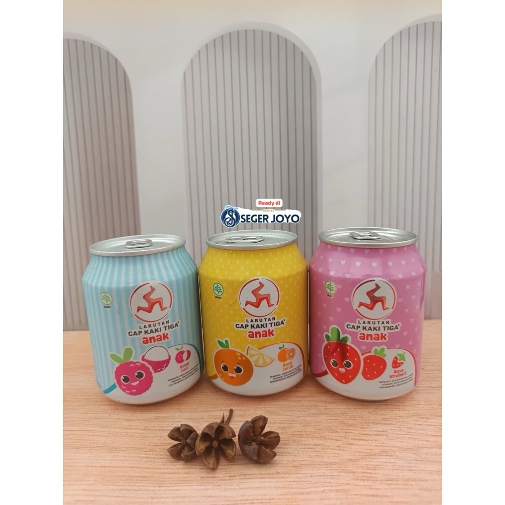 LARUTAN CAP KAKI TIGA ANAK KALENG