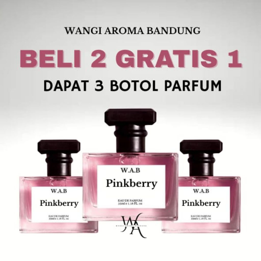 W.A.B BELI 2 GRATIS 1  Parfume Aroma Pink berry Unisex Pria Wanita Parfume tahan lama fresh mewah el