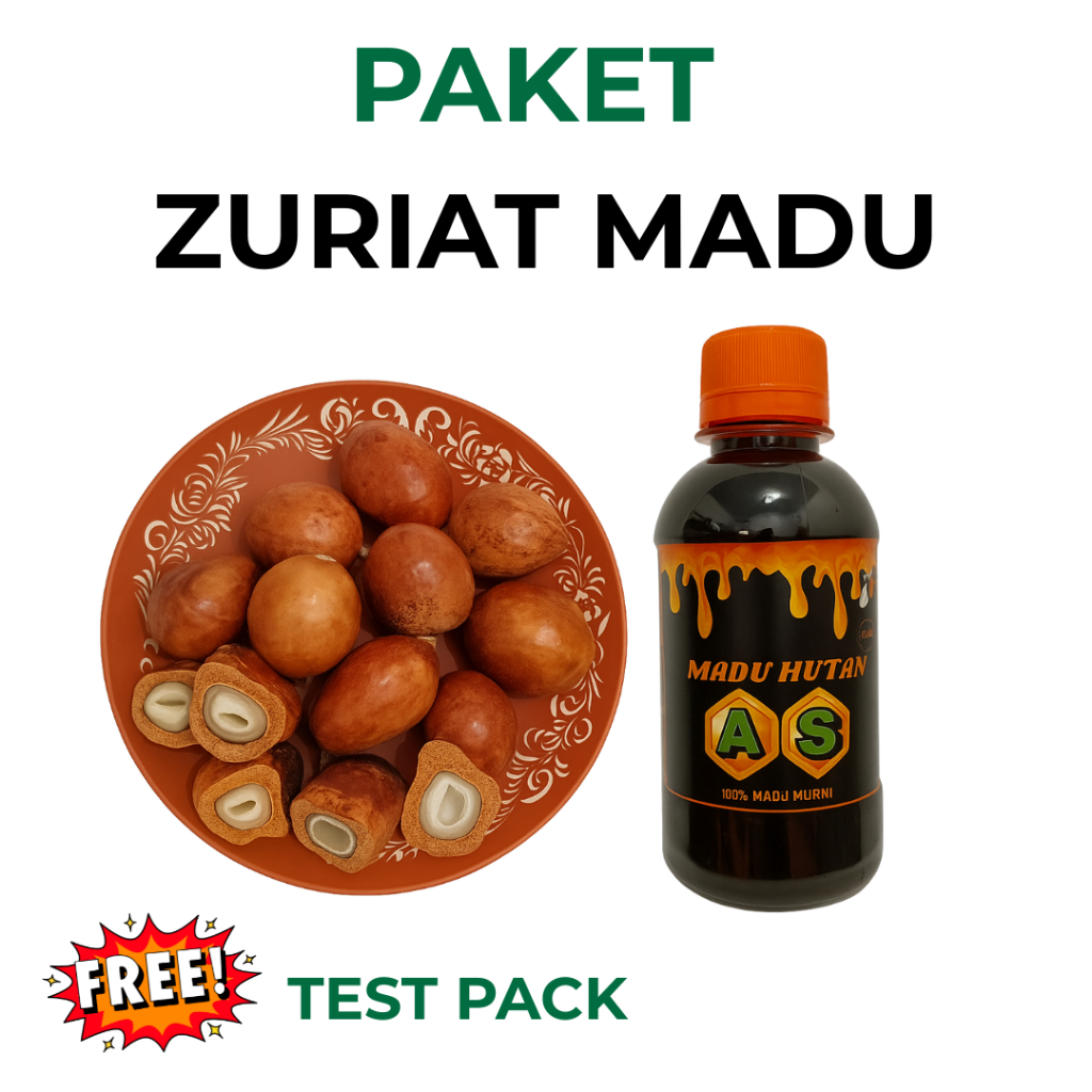 Paket Zuriat madu  Promil zuriat  Belah Asli free testpack Buah Zuriat Mesir Belah Asli madu asli
