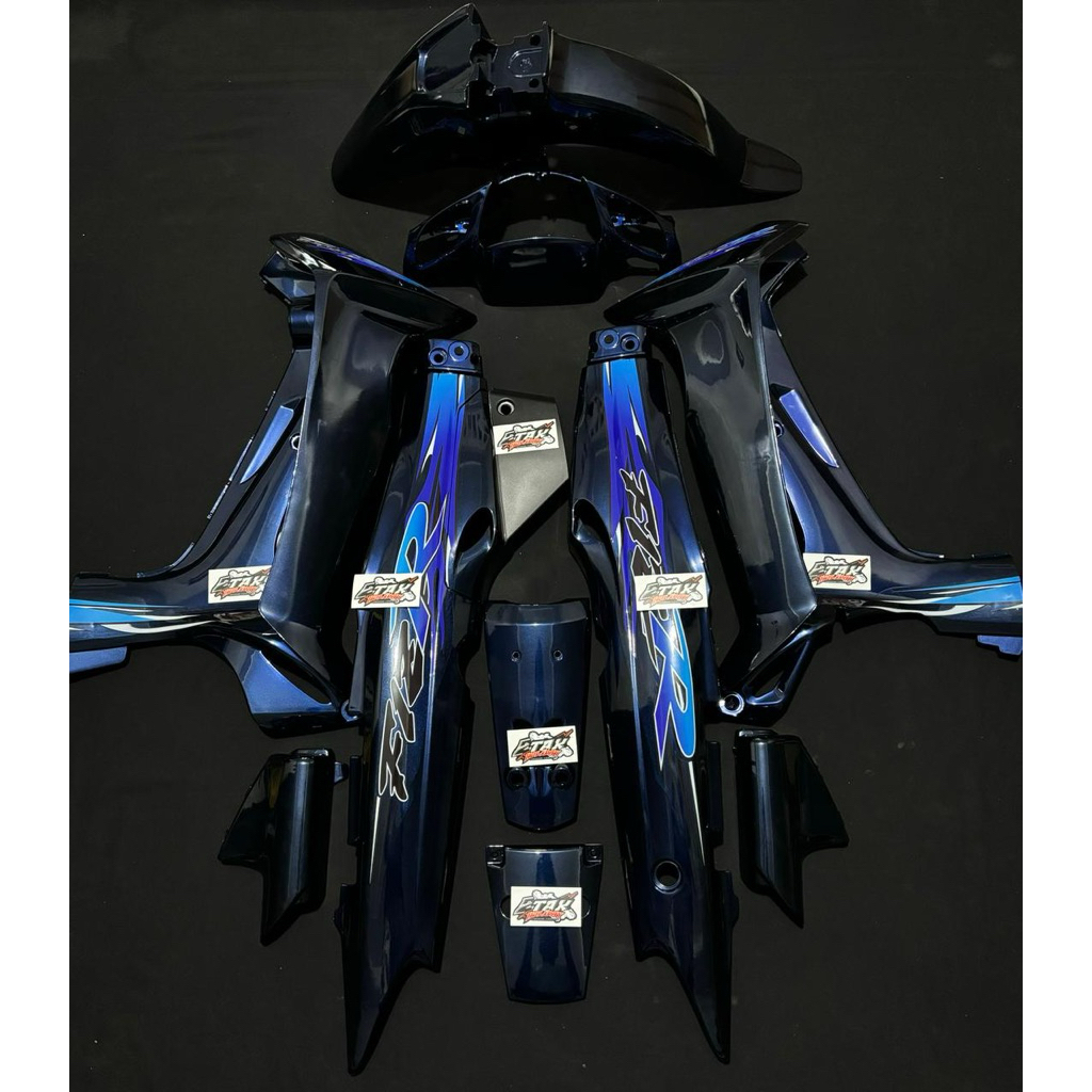 STRIPING FIZR HITAM BIRU VARIASI GLOWING STIKER VARIASI