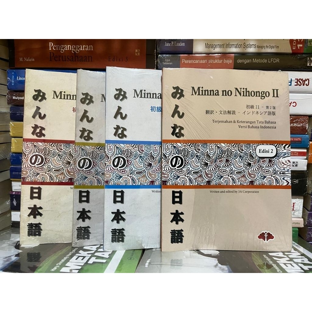 Buku Bahasa Jepang Paket 4 Buku Minna No Nihongo 1 & Jepang dan Indonesia