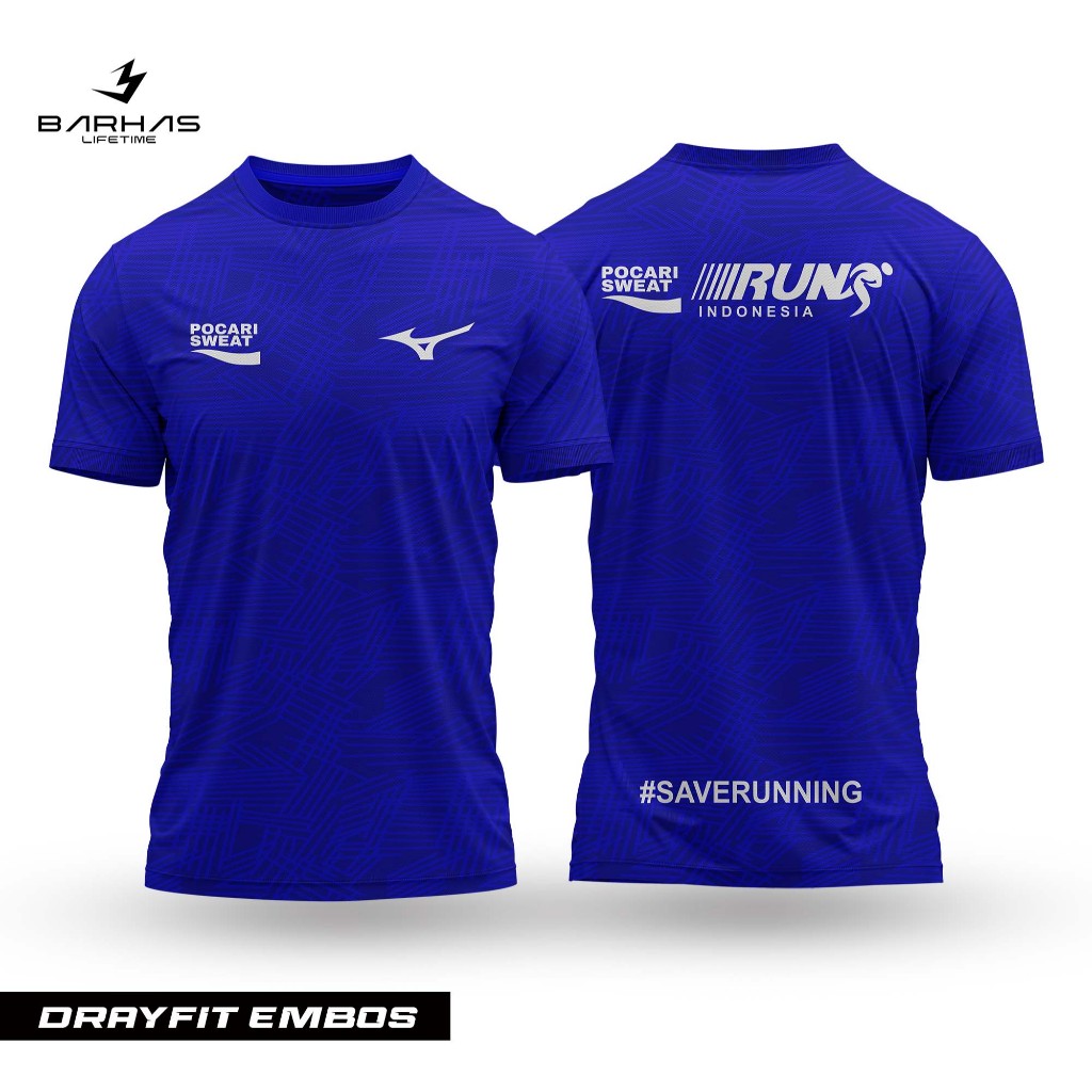 Jersey Pocari Sweat Run 2025 / jersey running / jersey pelari /bahan Drayfit embos