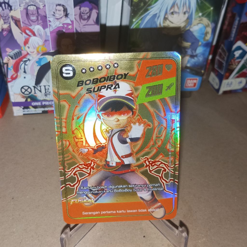 Boboiboy Pek Fusion Boboiboy Supra S AA Holo kartu