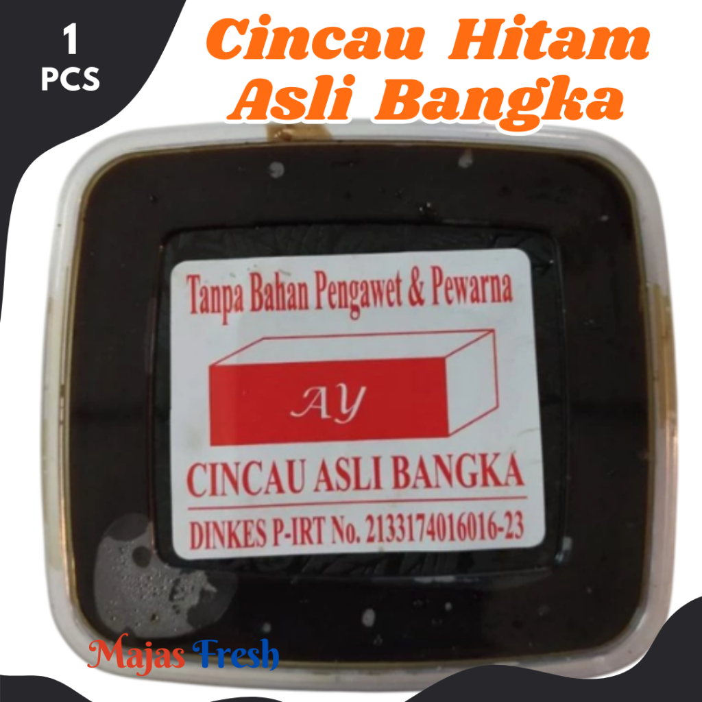 CINCAU HITAM BANGKA Kotak Segar - Cincau Asli Bangka AY Kotak Fresh | 250gr [ Harga Per PCS ]