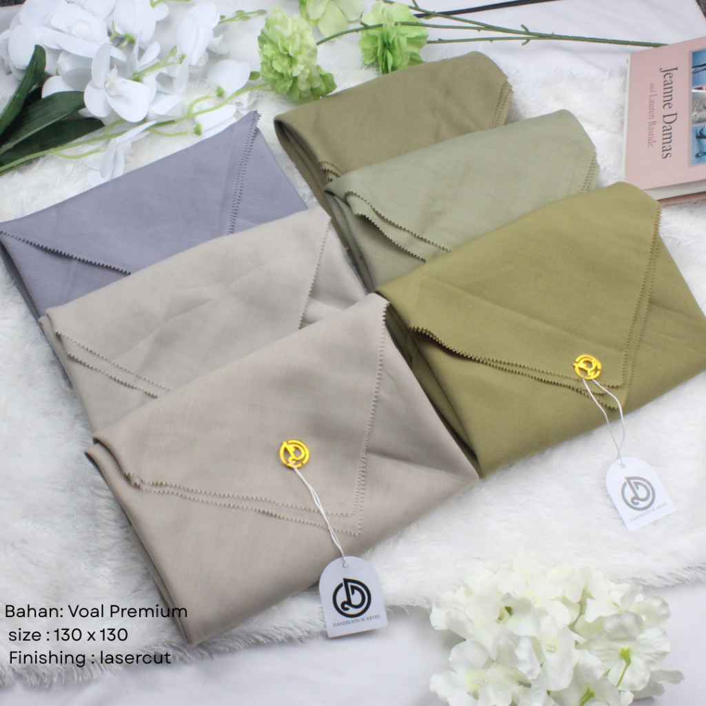 Jilbab Syar'i Jumbo Voal Polos by DANDELION ukuran 130 x 130