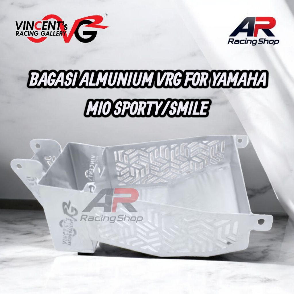 BAGASI BOX AKI ALMU ALUMUNIUM VRG YAMAHA MIO SPORTY SMILE ORI ORIGINAL VRG RACING