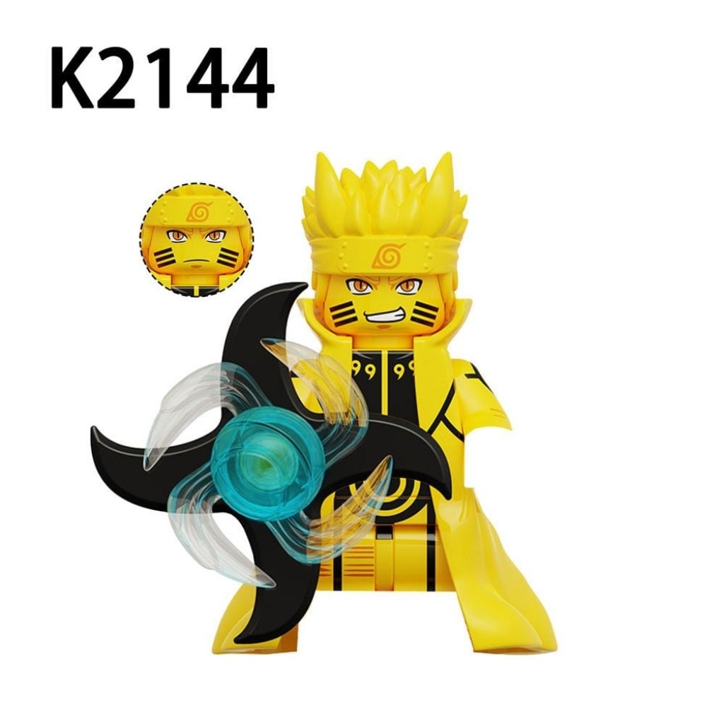 K2144 Mainan Anak Balok Susun Merakit Figure Mini Anime Jepang Uzumaki Naruto Kurama Rikudo Senin Mo