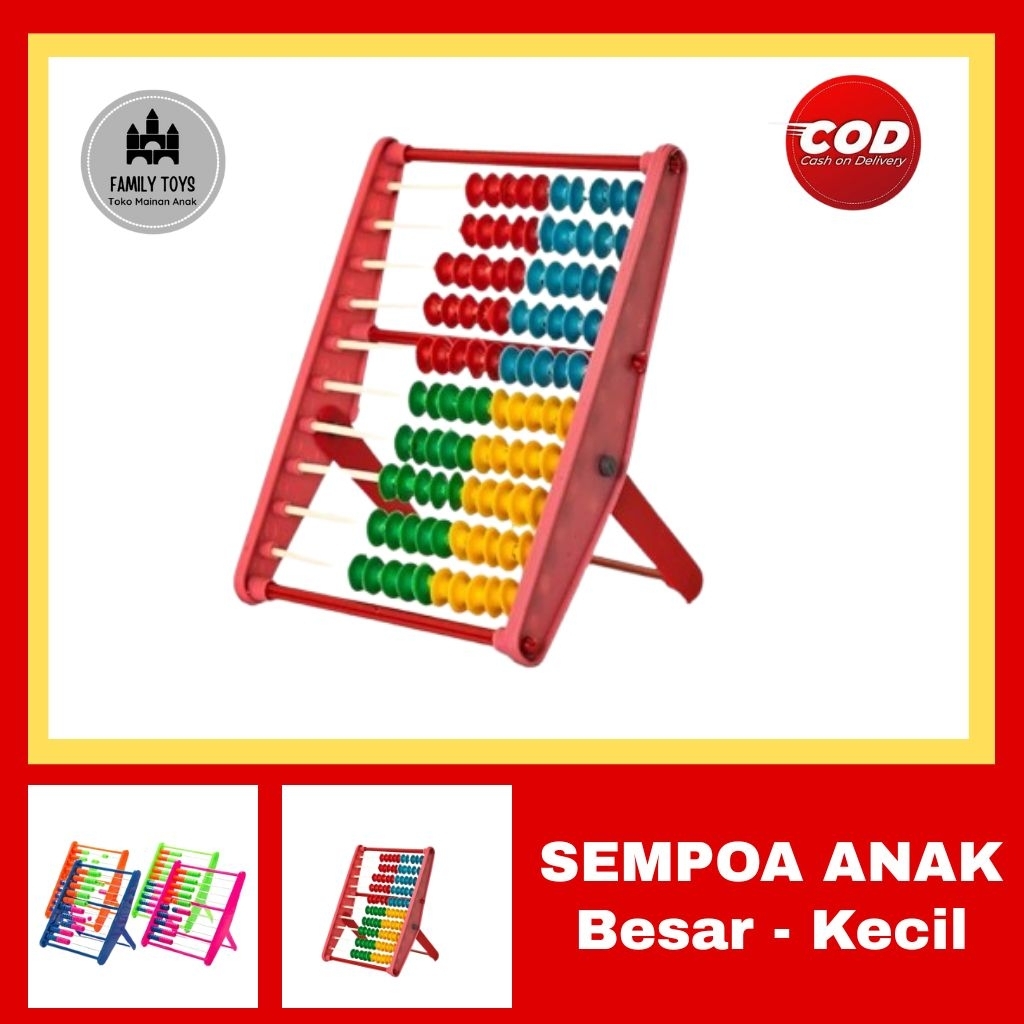 Sempoa edukasi anak, alat berhitung sempoa, edukasi berhitung anak