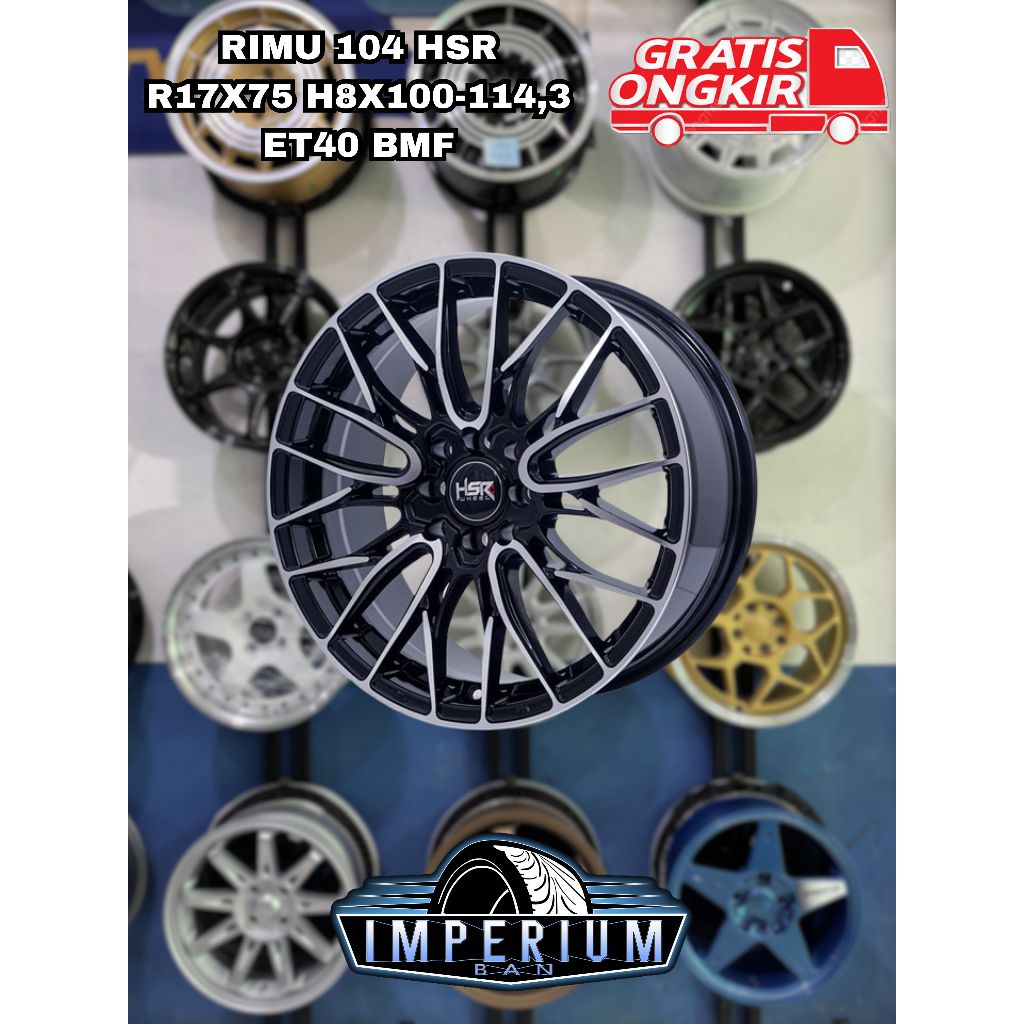Pelek Mobil Racing Murah Merek Hsr Rimu Original R17 Lubang 4 Pcd 100/114.3 Velg Mobil March Miirage