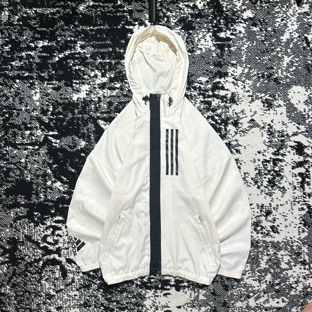 Windbreaker Adidas Vintage White Jacket Colourblock