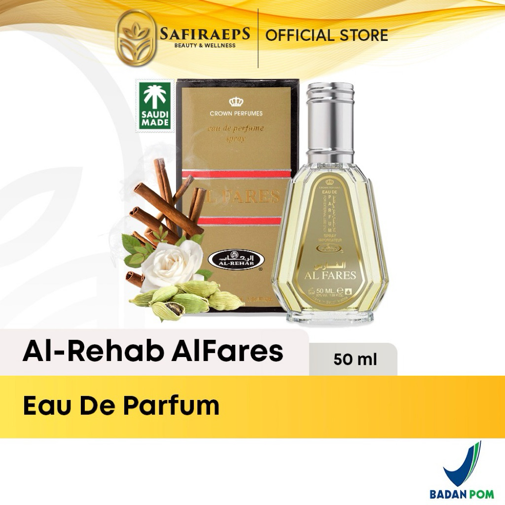 Alfares Alrehab Perfumes Spray 50 ml Saudi Arabia BPOM - Eau De Parfum Alfares - Parfum Pria