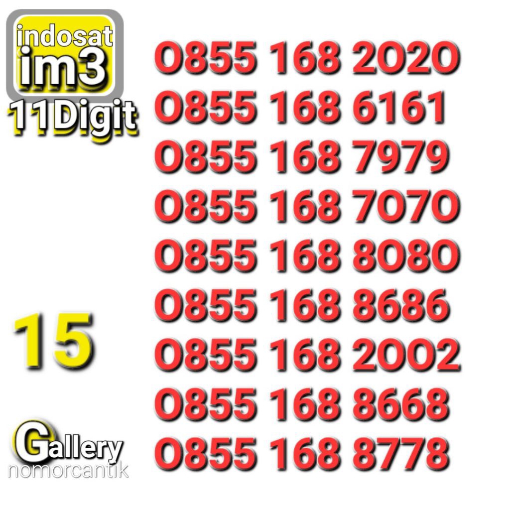 NOMOR IM3 11DIGIT 6789 IM3 11DIGIT 3333x