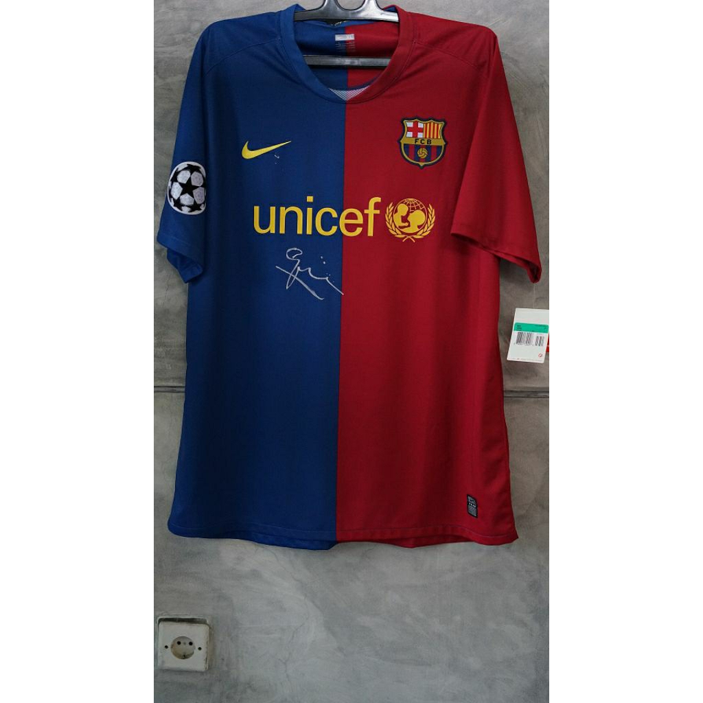 Jersey Barcelona 2008 player issue bnwt Treble winner