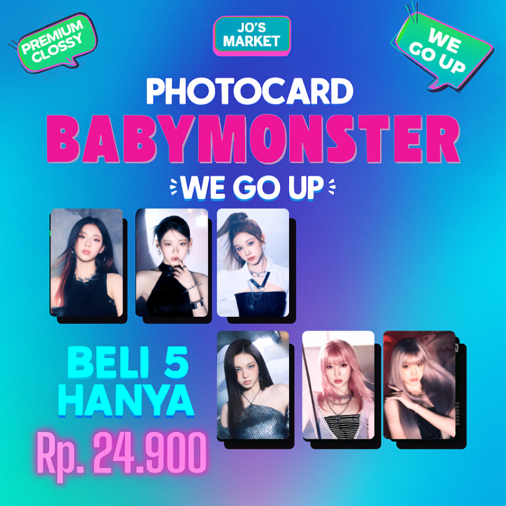 Photocard BABYMONSTER WE GO UP 2nd Mini Album 2025 | K-pop Rare PC Member Lengkap Jo's Market 34
