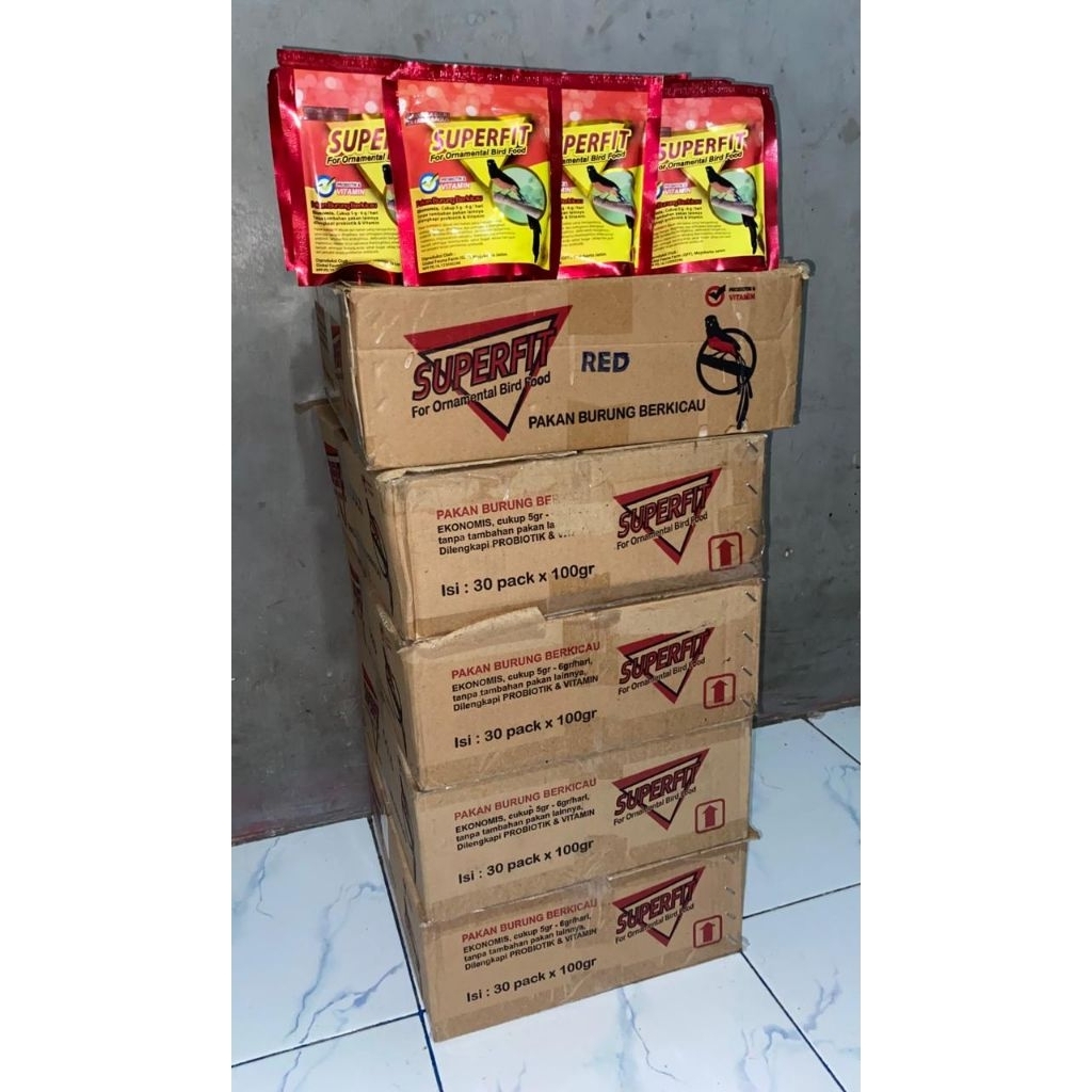 Voer SUPERFIT RED 1 DUS isi 30 pcs grosir