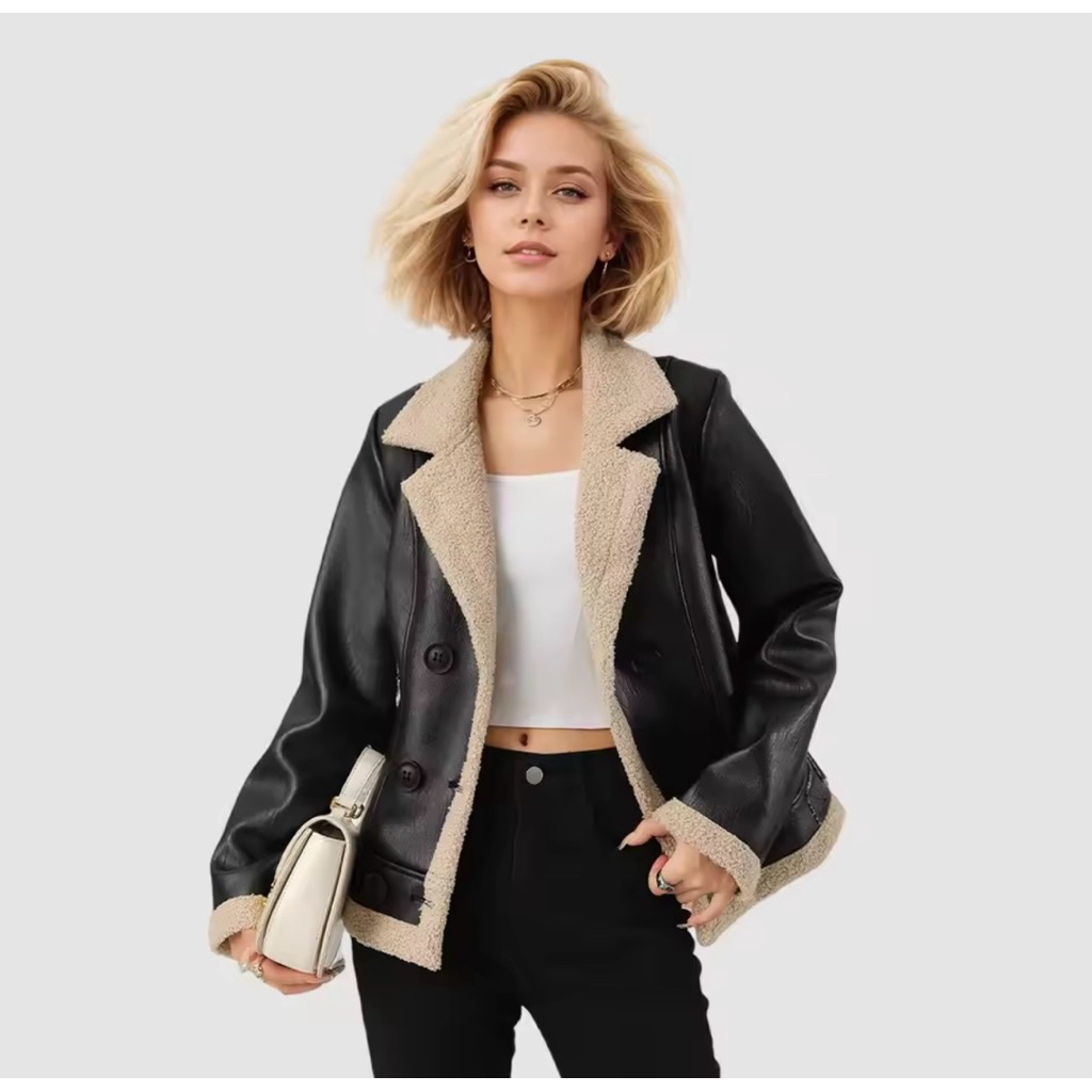 Jacket Wanita Korea - Elvesse - Jaket Wanita Trendy - Jacket Casual Wanita