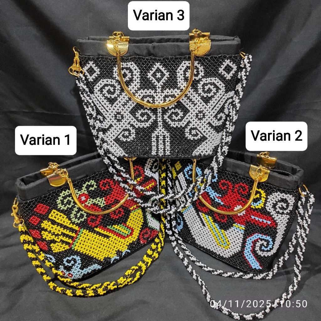 Tas Selempang Manik Dayak kalimantan