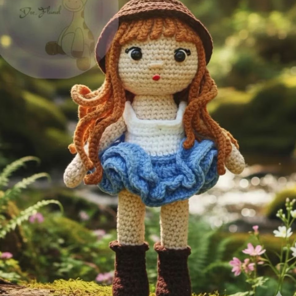 Boneka rajut gadis cantik