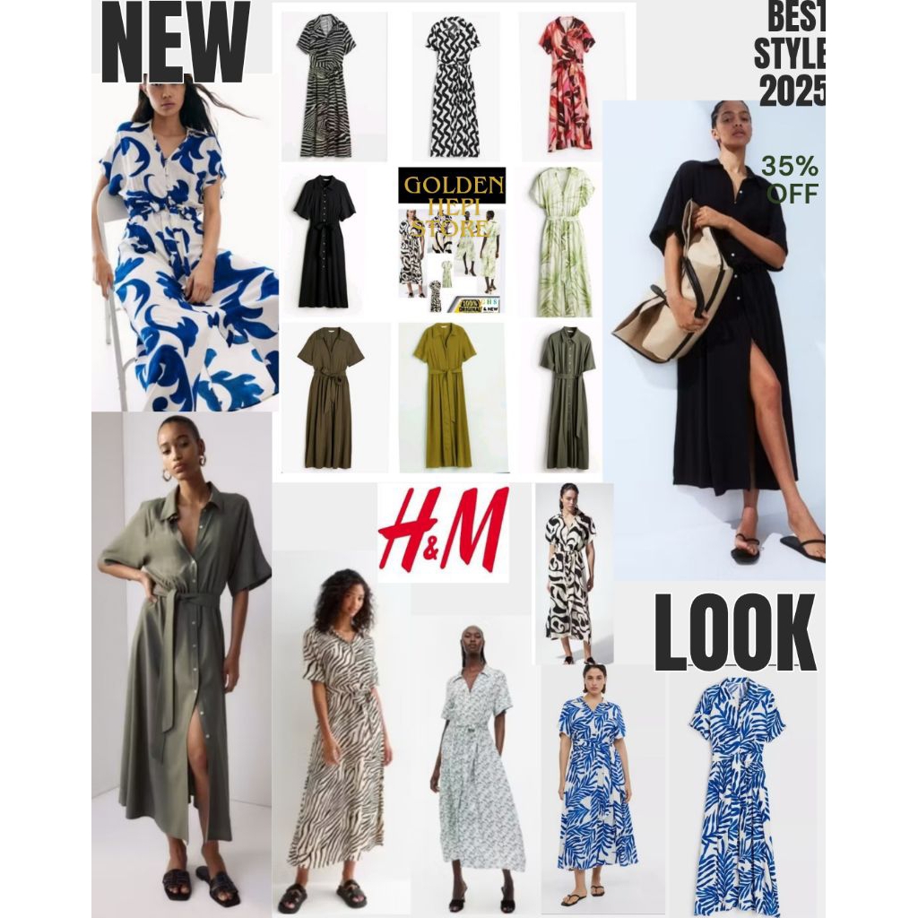 Dress  H*M V-Neck Wanita Maxi Dress