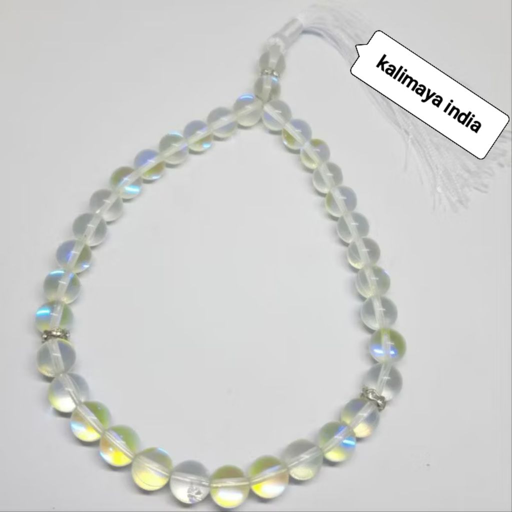 Tasbih 33 Butir Batu Kalimaya Pelangi India 8 mm Jarong Istimewa wa wa