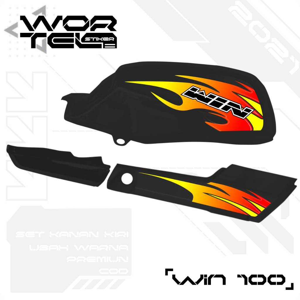 Striping Honda Win - Stiker Transparan Honda Win 100 Api Vol 5 (Sudah Terpotong)