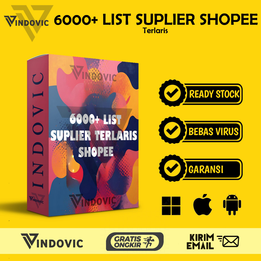 [T0642] 6000+ List Supplier Terlaris Shopee | Database Usaha Lengkap