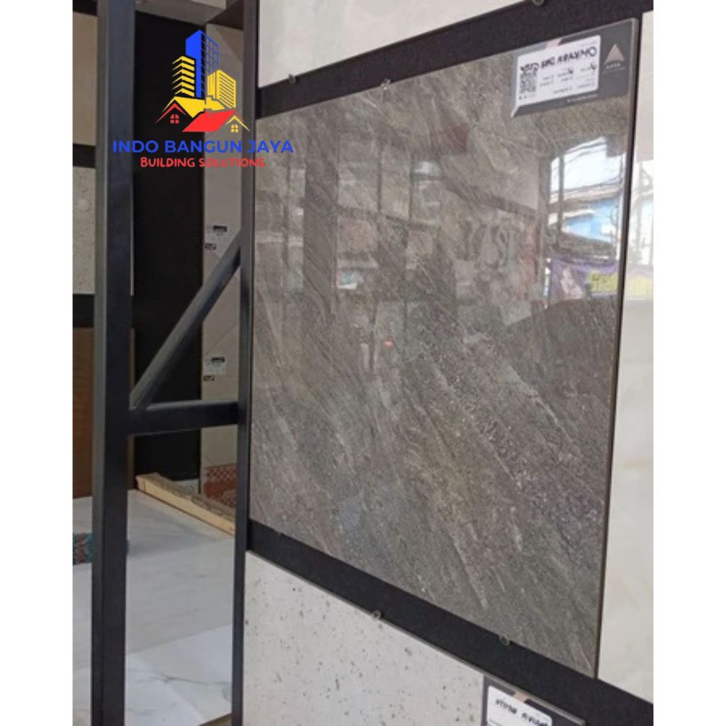granite lantai 60x60 omkara dark grey glossy