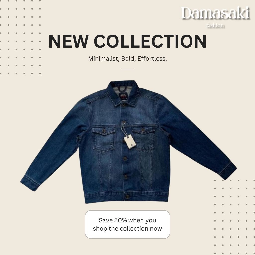 Jacket Denim Biru Tua Pria Jaket Jeans