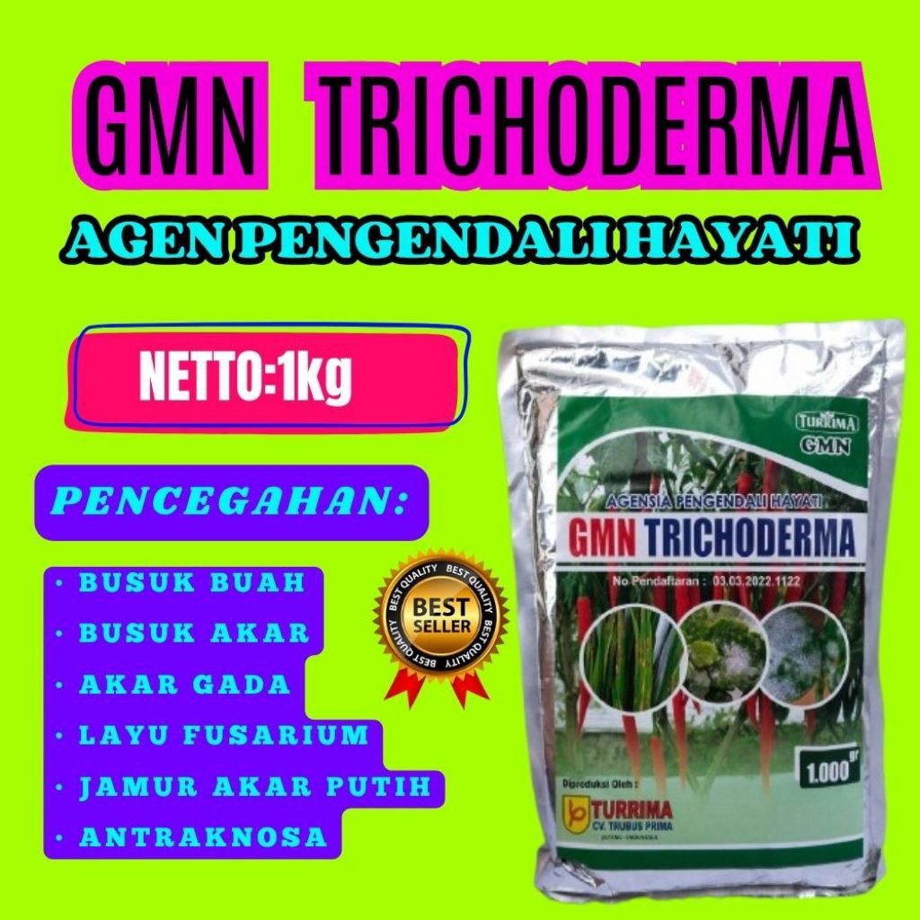 SOLUSI PETANI  GMN Trichoderma Collectrichum  GMN Trichoderma Ear Rot Isi 1kg