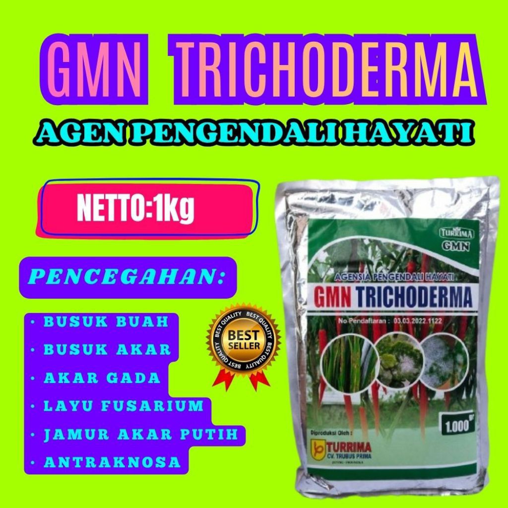 PALING MURAH  GMN Trichoderma Edophyte GMN Trichoderma Erinaceum Isi 1kg