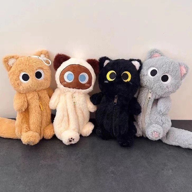 Boneka Tempat Pensil Kucing Lucu Bulu Rasfur