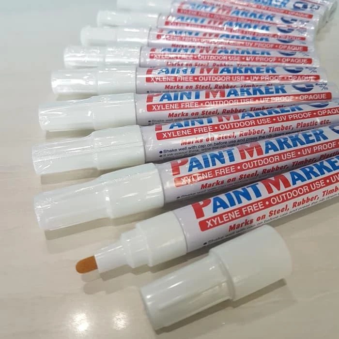 (HARGA 1 PCS) Spidol HPL WHITE Pewarna Pengisi Pinggiran Nat Tusir Hpl Edging PUTIH