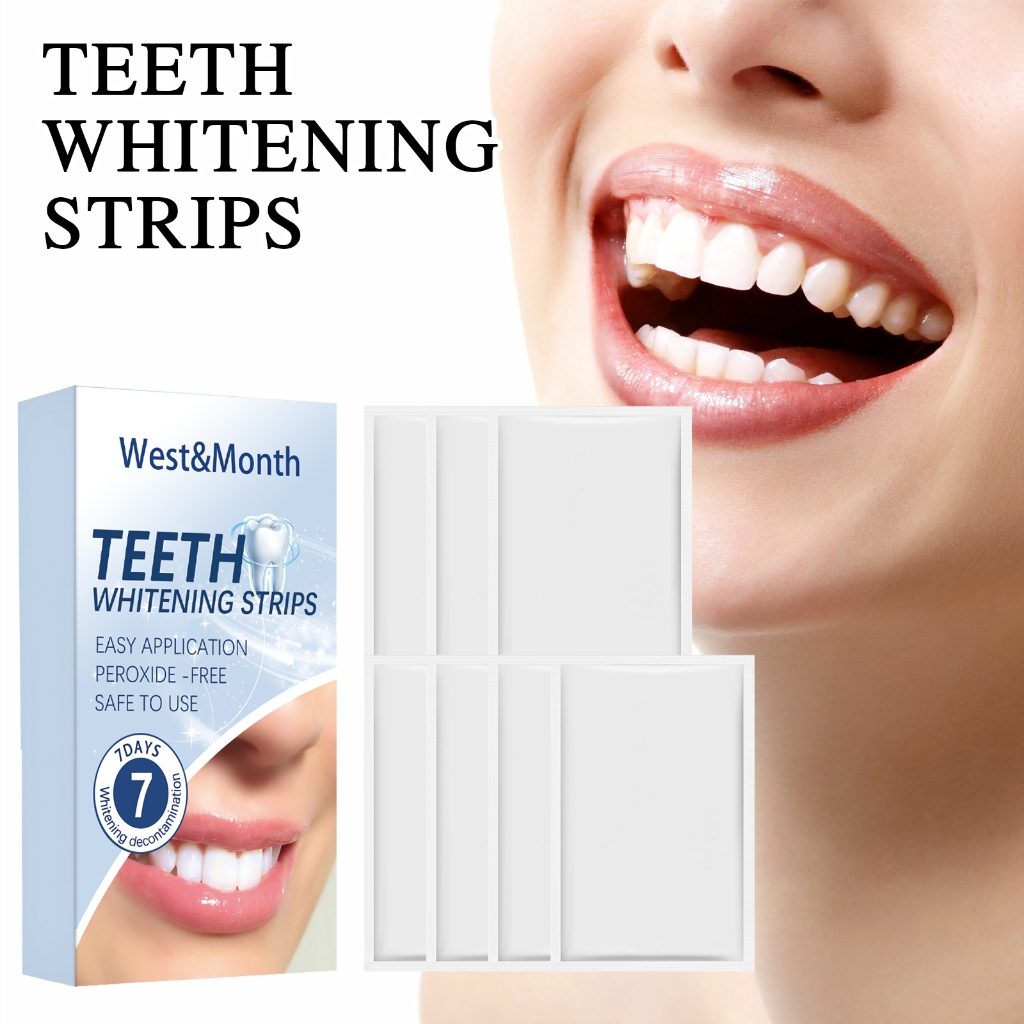 West&Month 7-Day Teeth Whitening Strips 7pcs Strip Pemutih Gigi 7 Hari Membantu Memutihkan Gigi Meng