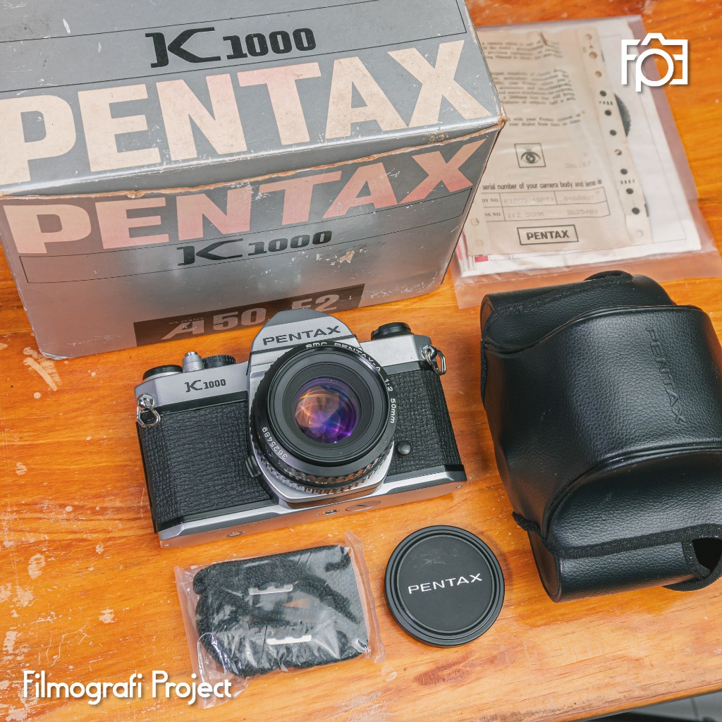 Pentax K1000 + SMC Pentax-A 50mm f/2 - Kamera Analog SLR Tustel 35mm